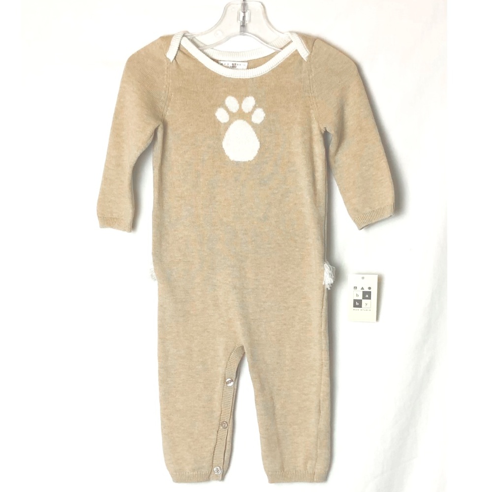 NWT MAX STUDIO Baby One Piece Romper Knit Sweater Longall Jumpsuit  6-9 months